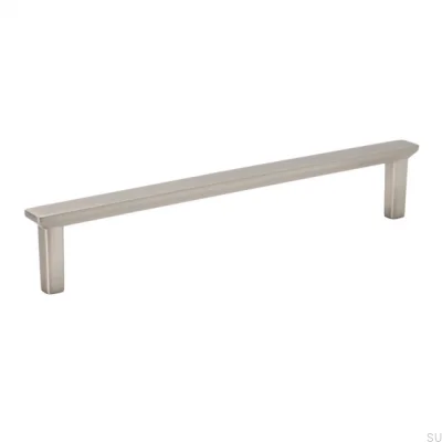 Tirador alargado para muebles Bror 160 de metal plateado