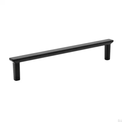 Tirador para mueble rectangular Bror 160, metal, negro mate