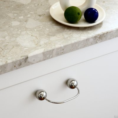 Tirador alargado para mueble 10 96 Latón Cromado