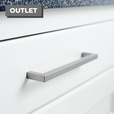 Tirador para mueble cuadrado 10128 Acero cepillado