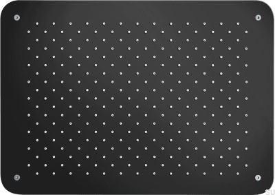 Rociador de ducha tipo lluvia rectangular 450 x 320 ZSOF093 Latón negro mate