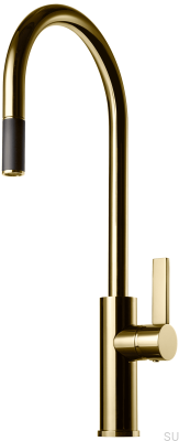 Grifo de cocina con caño extraíble ARM185 Miel Oro Latón