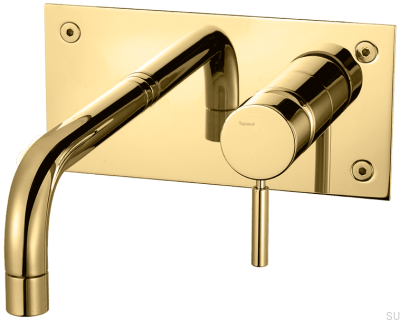 Grifo para lavabo BOX006, Latón Dorado Miel