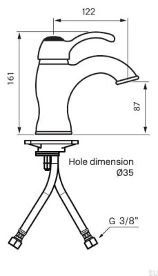 Grifo para lavabo FA071, latón cromado