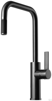 Grifo de cocina con caño extraíble ARM985 Latón Negro Cromo