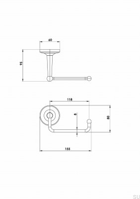 TA235 Portarrollos de papel higiénico Classic, latón cromado