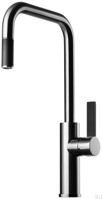 Grifo de cocina con caño extraíble ARM985 Latón Cromo con Negro