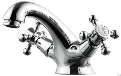 VLV065 Grifo para lavabo clásico, latón cromado