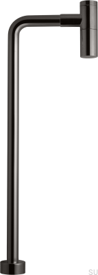 Sifón para lavabo con tubo tipo L XA100 Latón Negro Cromo