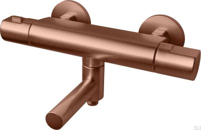 Grifo termostático de pared para bañera ARM022-150 Cobre Cepillado, Sin Pintar