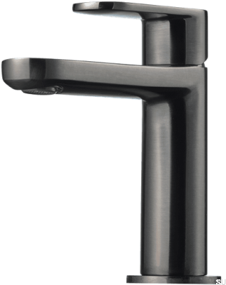 CA071 grifo para lavabo, latón, negro, cromo cepillado