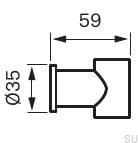Soporte de pared para rociador de ducha XSUP030, Latón cromado