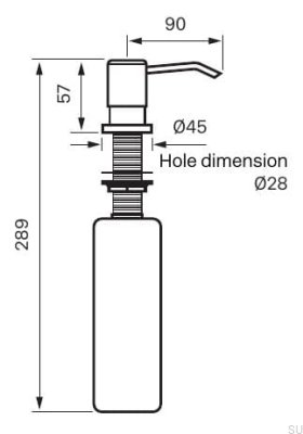 Dispensador de jabón BI228, cobre cepillado, sin pintar