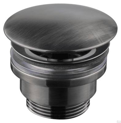 Tapón para lavabo universal 68400 Latón cepillado Cromo negro