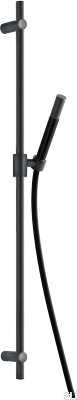 Barra de ducha Dso con soporte de pared regulable ZSAL300 Latón Negro Mate