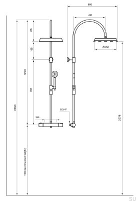 Set de ducha ARM7300-150 Latón cromado
