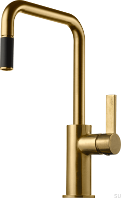 Grifo de cocina con caño extraíble ARM577 Latón Miel Oro Cepillado