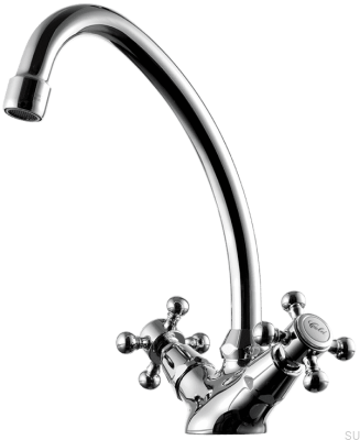VLV077 Grifo para lavabo clásico, latón cromado
