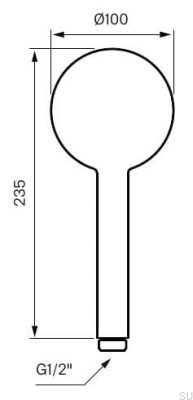 Cabezal de ducha cromado Brio ZDOC400
