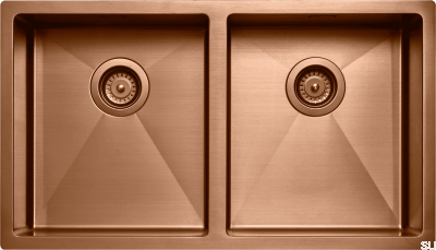 Fregadero de cocina 4040 Acero Cobre PVD