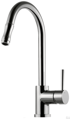Grifo de cocina con caño extraíble EVO185, latón cromado