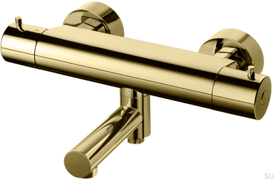 Grifo termostático para baño y ducha EVM022-150 Honey Gold Brass
