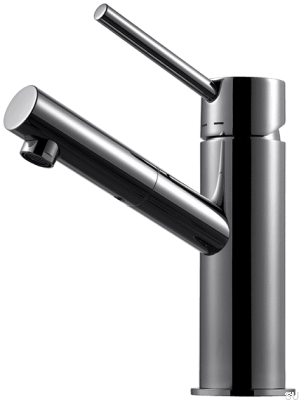 BI071 grifo para lavabo, latón, cromo negro