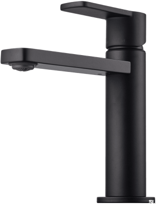 Lin071 Grifo para lavabo de latón negro mate