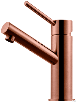 Grifo para lavabo BI071, cobre cepillado, sin pintar