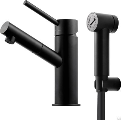 BI069 grifo para lavabo-bidé, latón negro mate