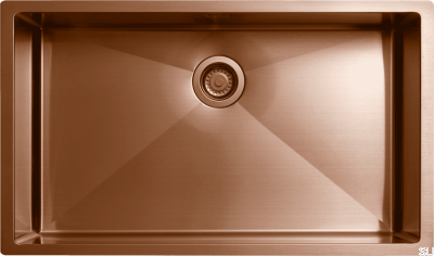 Fregadero de cocina 8040 Acero Cobre PVD