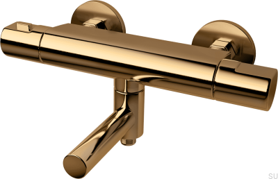 Grifo termostático de pared para bañera ARM022-150 Latón pulido, Sin pintar