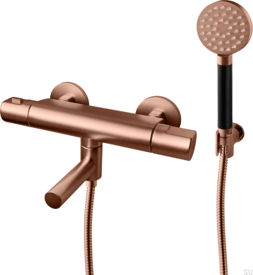 Grifo termostático de pared para bañera ARM026-150 Cobre Cepillado, Sin Pintar