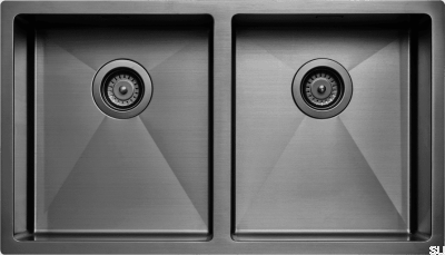 Fregadero de Cocina 4040 Acero Negro Cromo PVD