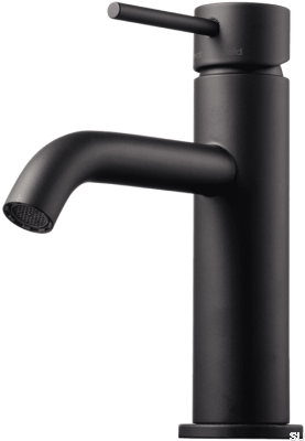 Grifo para lavabo EVM072, Latón negro mate
