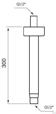 Tubo de conexión para brazos de ducha FL271-300, Honey Gold Brass