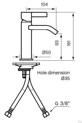 Grifo para lavabo ARM071 Latón Negro Mate