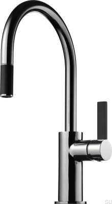 Grifo de cocina con caño extraíble ARM375 Cromo/Negro