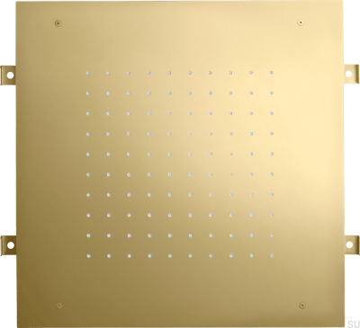 Rociador de ducha, ducha de lluvia rectangular 400 ZSOF094, Latón, Oro Miel