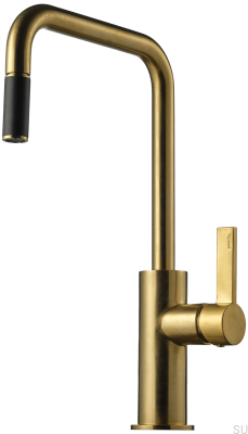 Grifo de cocina con caño extraíble ARM985 Miel Oro Latón Cepillado
