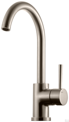 Grifo de cocina EVO180, latón níquel cepillado