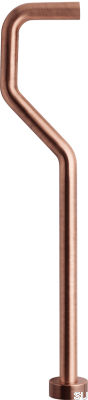 Tubo sifón tipo S XA22, cobre cepillado, sin pintar