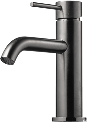 EVM072 grifo para lavabo, latón, negro, cromo cepillado