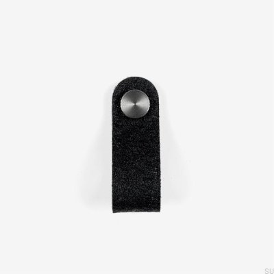 Pomo para mueble Pina negro con Pinatex plata