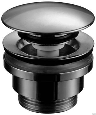 Tapón de lavabo universal emergente 74400 Latón Negro Cromo