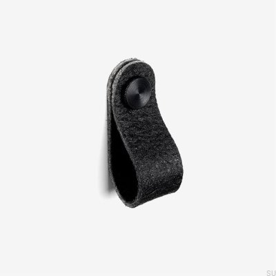 Pomo para mueble Pina negro con Pinatex negro