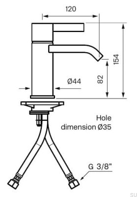 ARM071M grifo para lavabo, latón cromado