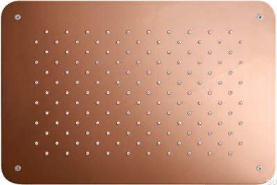 Rociador de ducha, ducha de lluvia rectangular 370 x 250 ZSOF092 Cobre cepillado, sin pintar