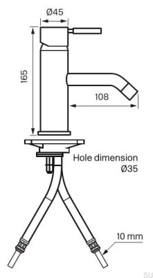 EVM071 grifo para lavabo, latón níquel cepillado