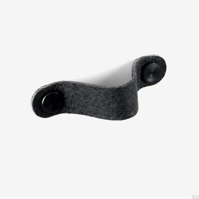 Tirador para mueble Pina negro con Pinatex negro